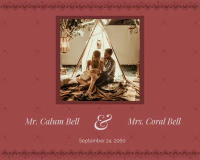 Free Vintage Wedding Album Template to Edit Online