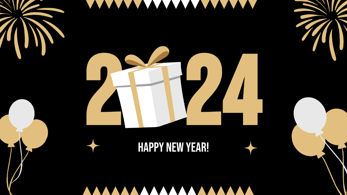 New Year's Eve Black Background Template