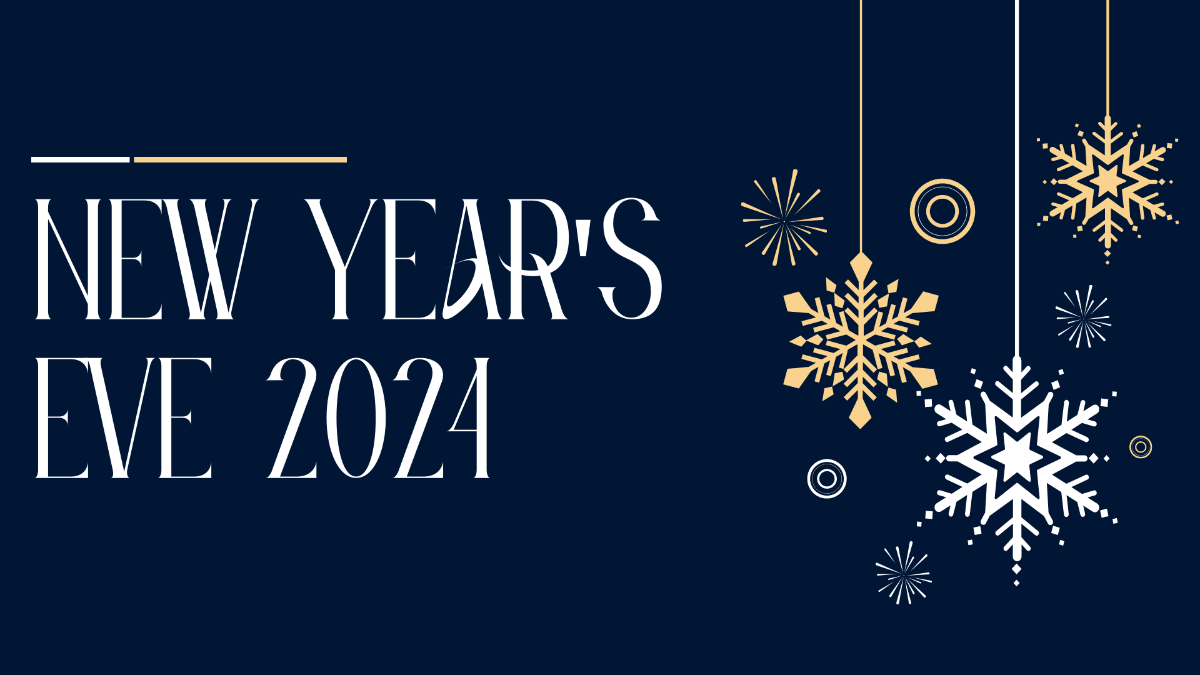 New Year's Eve Blue Background Template
