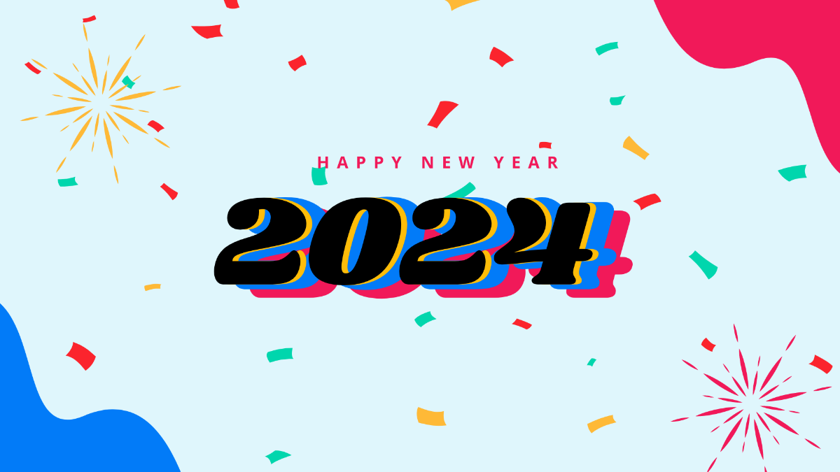 New Year's Eve Colorful Background Template