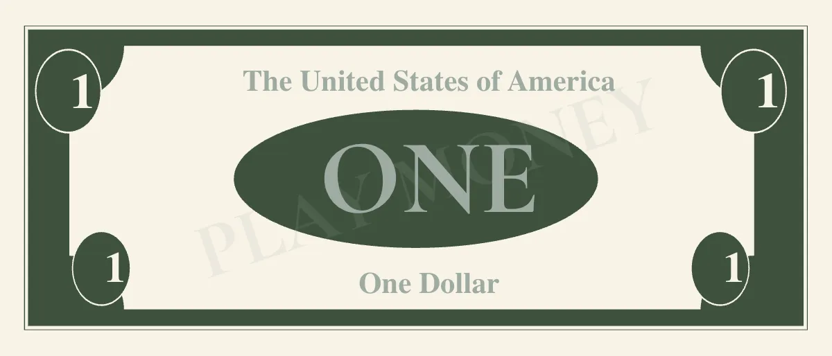 Free 1 Dollar Play Money Template to Edit Online