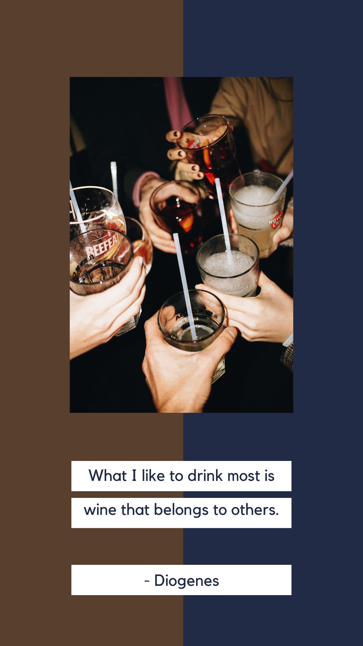 What I like to drink most is wine that belongs to others. Template