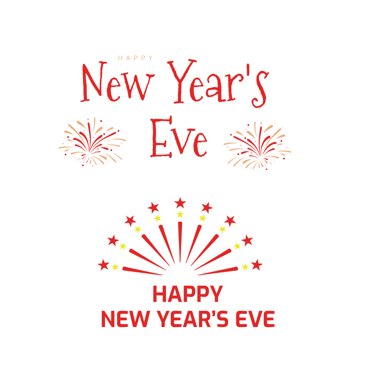 New Year's Eve Logo Clipart Template