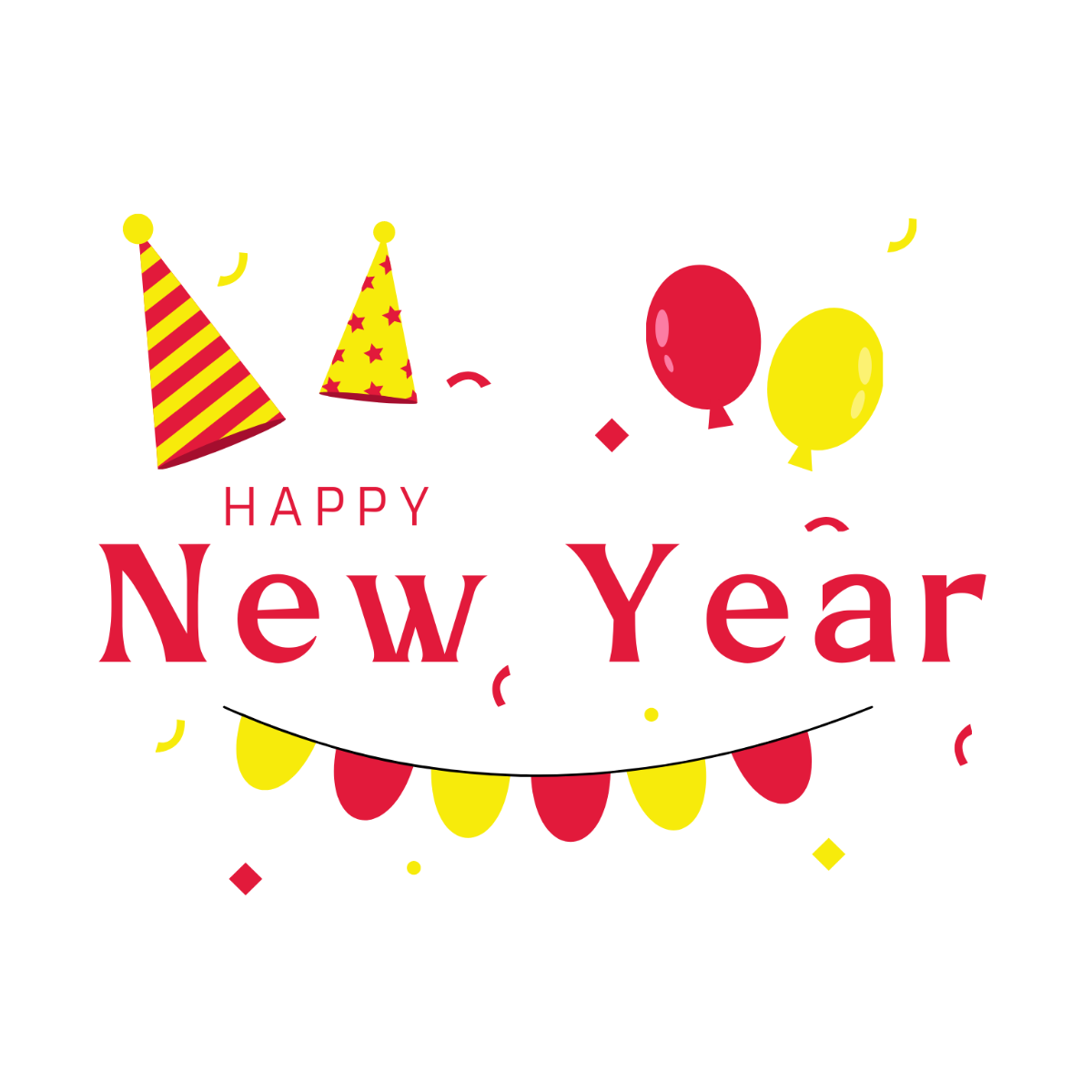 Transparent New Year's Eve Clipart Template