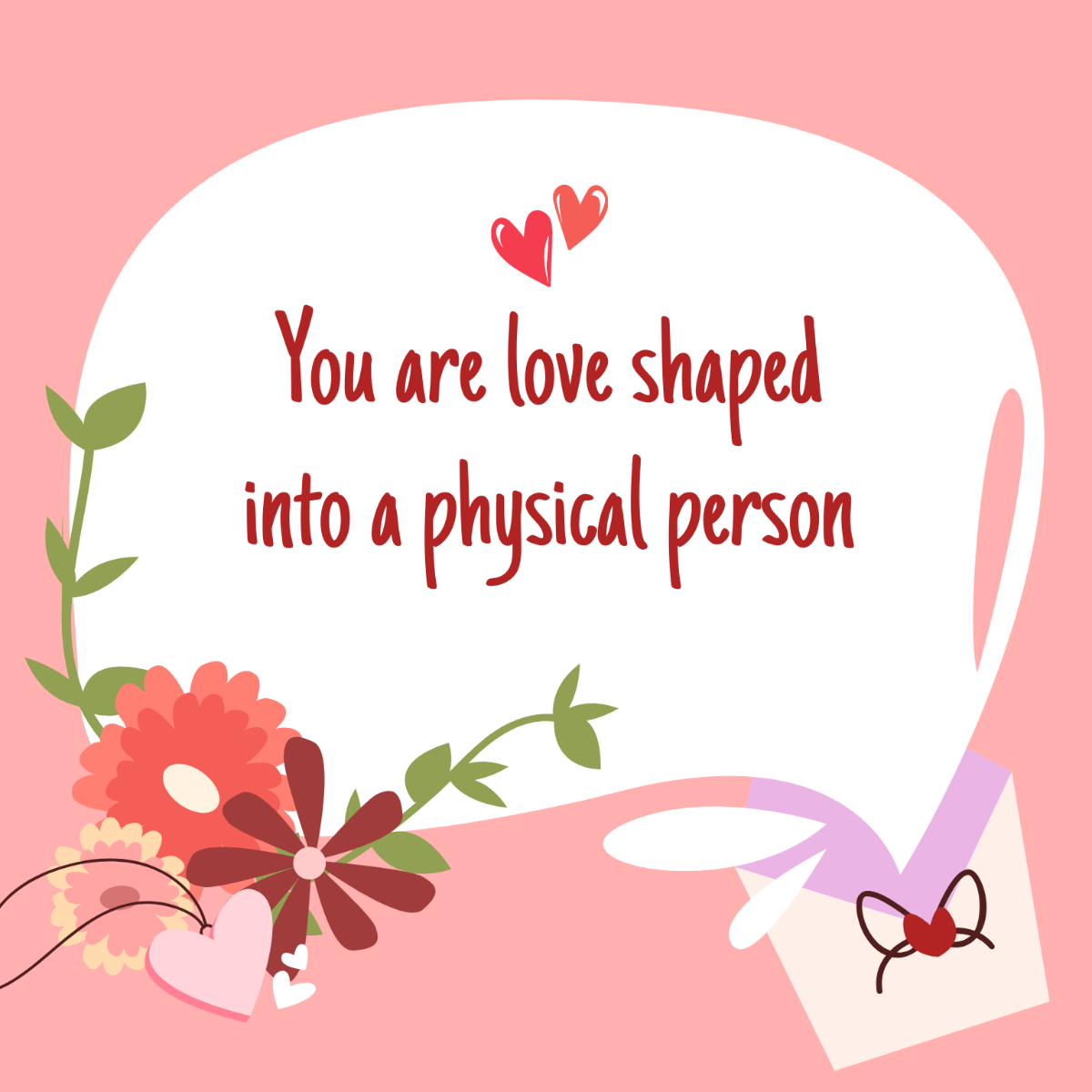 Valentine's Day Quote Vector Template