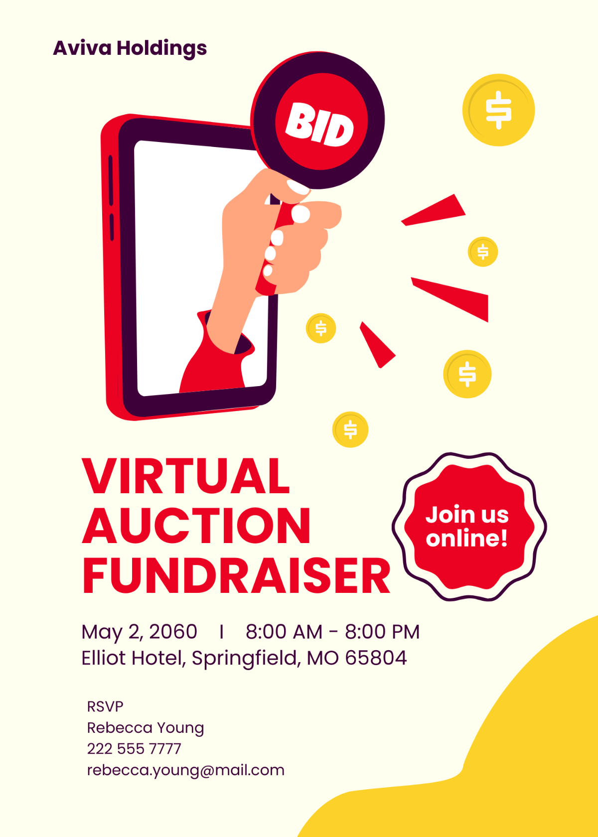 Auction Fundraiser Invitation