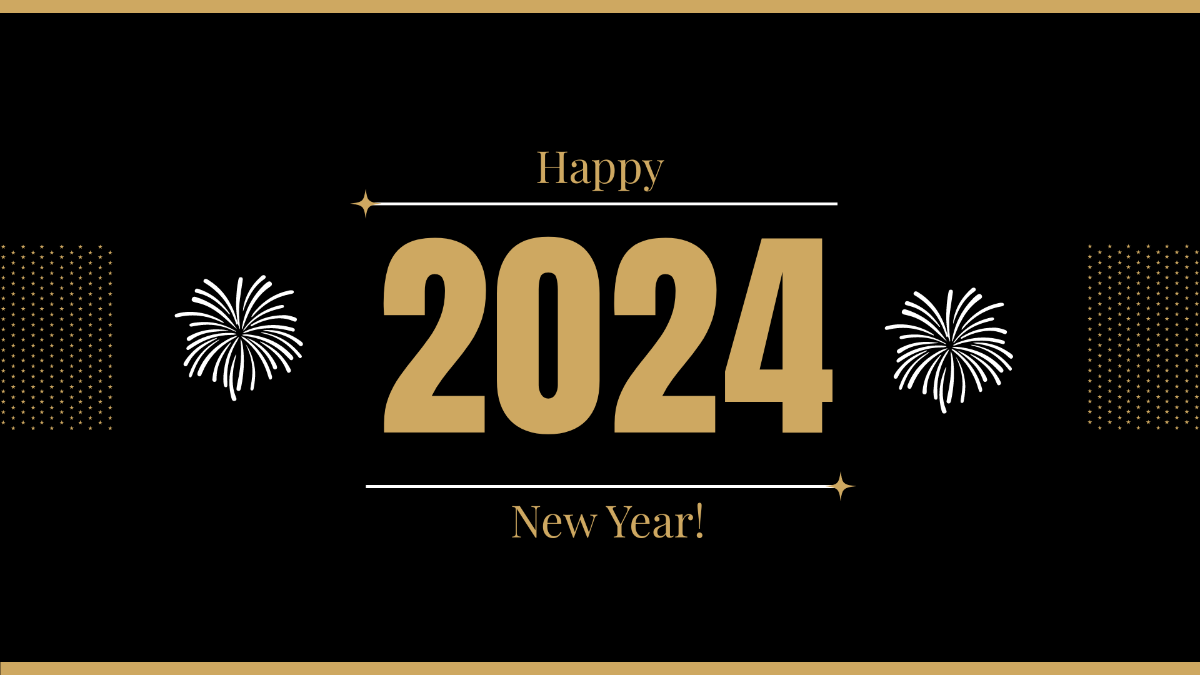 New Year's Eve Gold Background Template