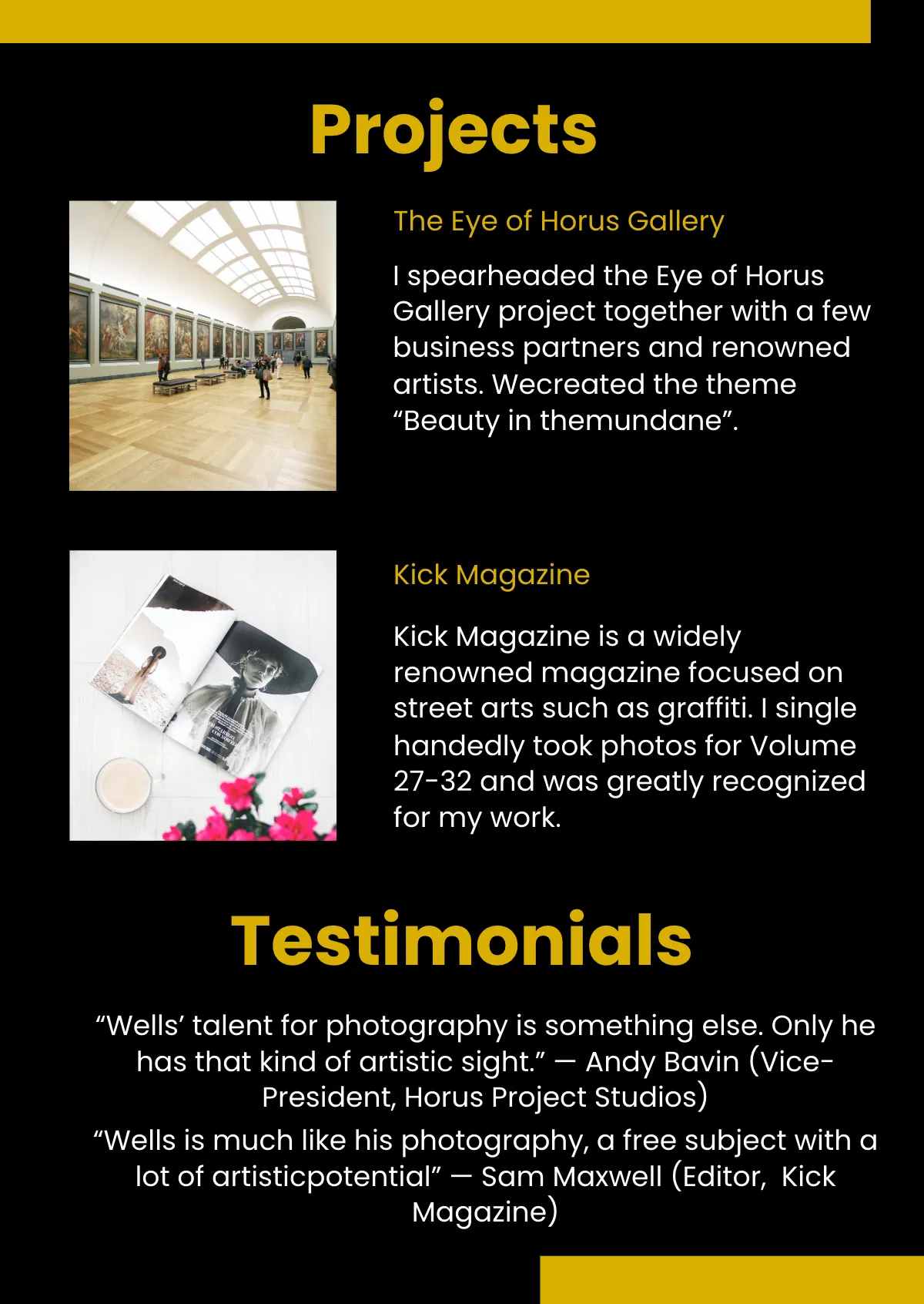 Free Simple Photography Portfolio Template to Edit Online