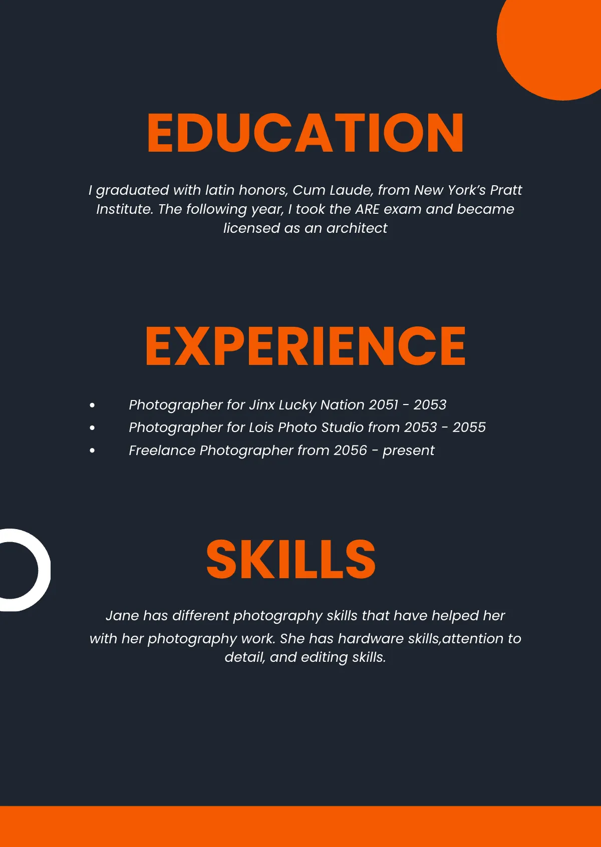 Free Modern Photography Portfolio Template to Edit Online