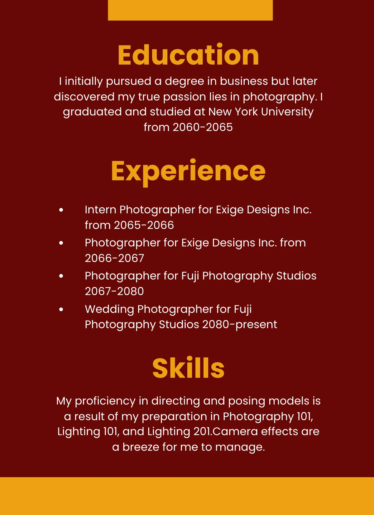 Free Minimalist Wedding Photography Portfolio Template to Edit Online