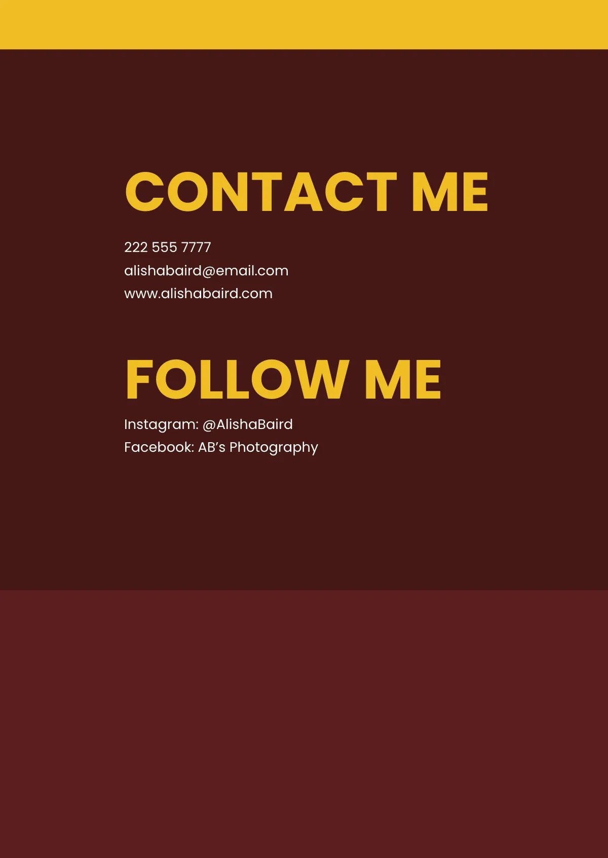 Free Commercial Photography Portfolio Template to Edit Online