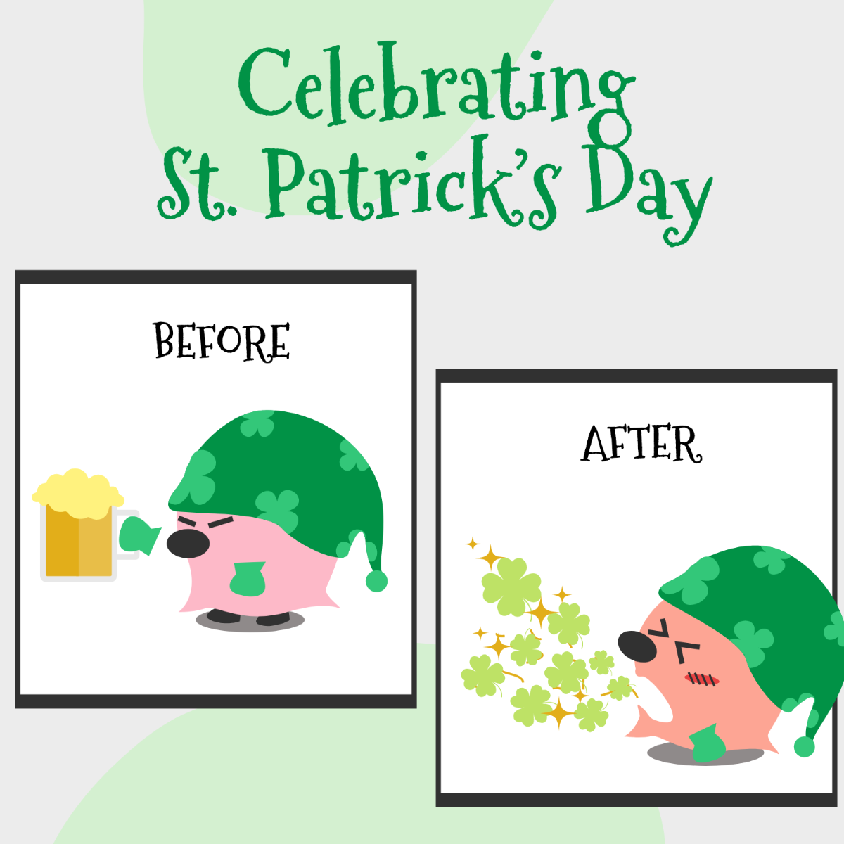 St. Patrick's Day Meme Vector Template