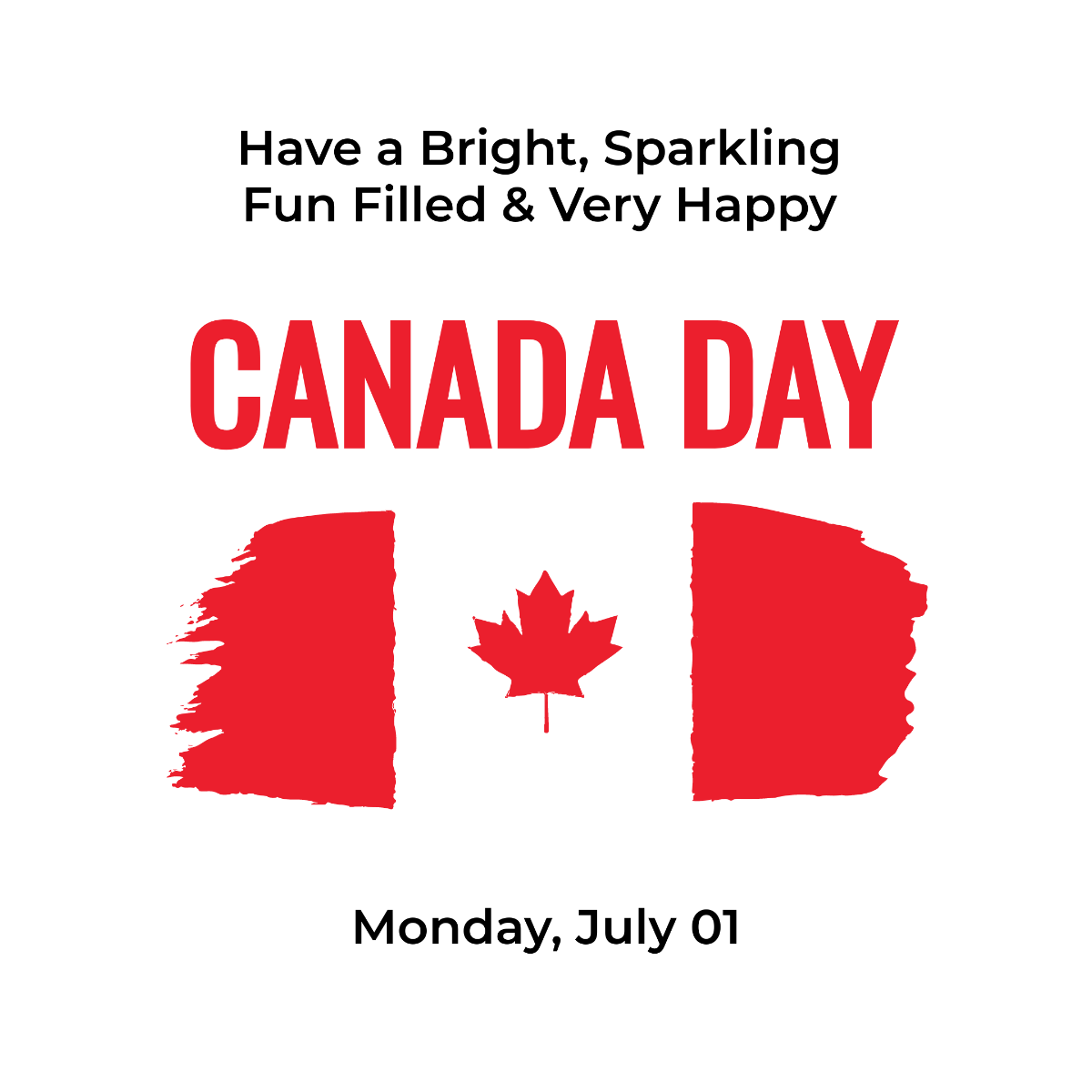 Free Canada Day Instagram Post Template