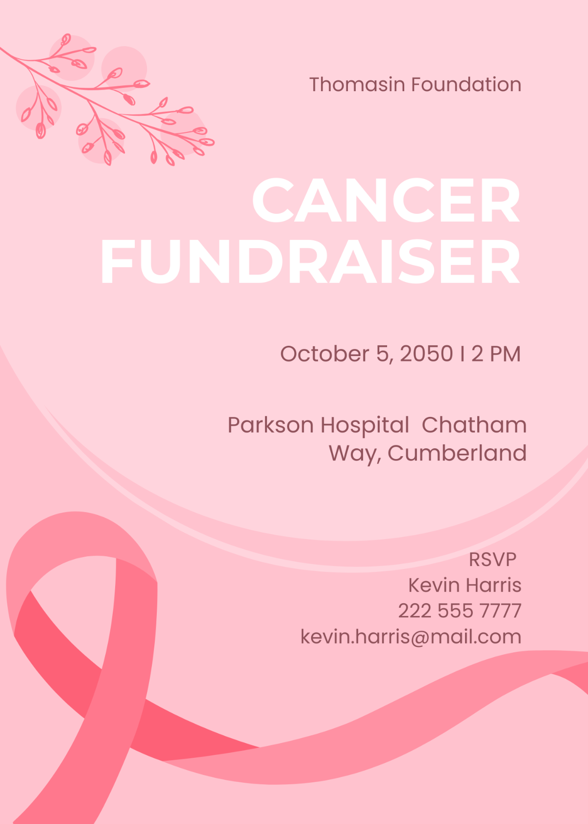 Cancer Fundraiser Invitation
