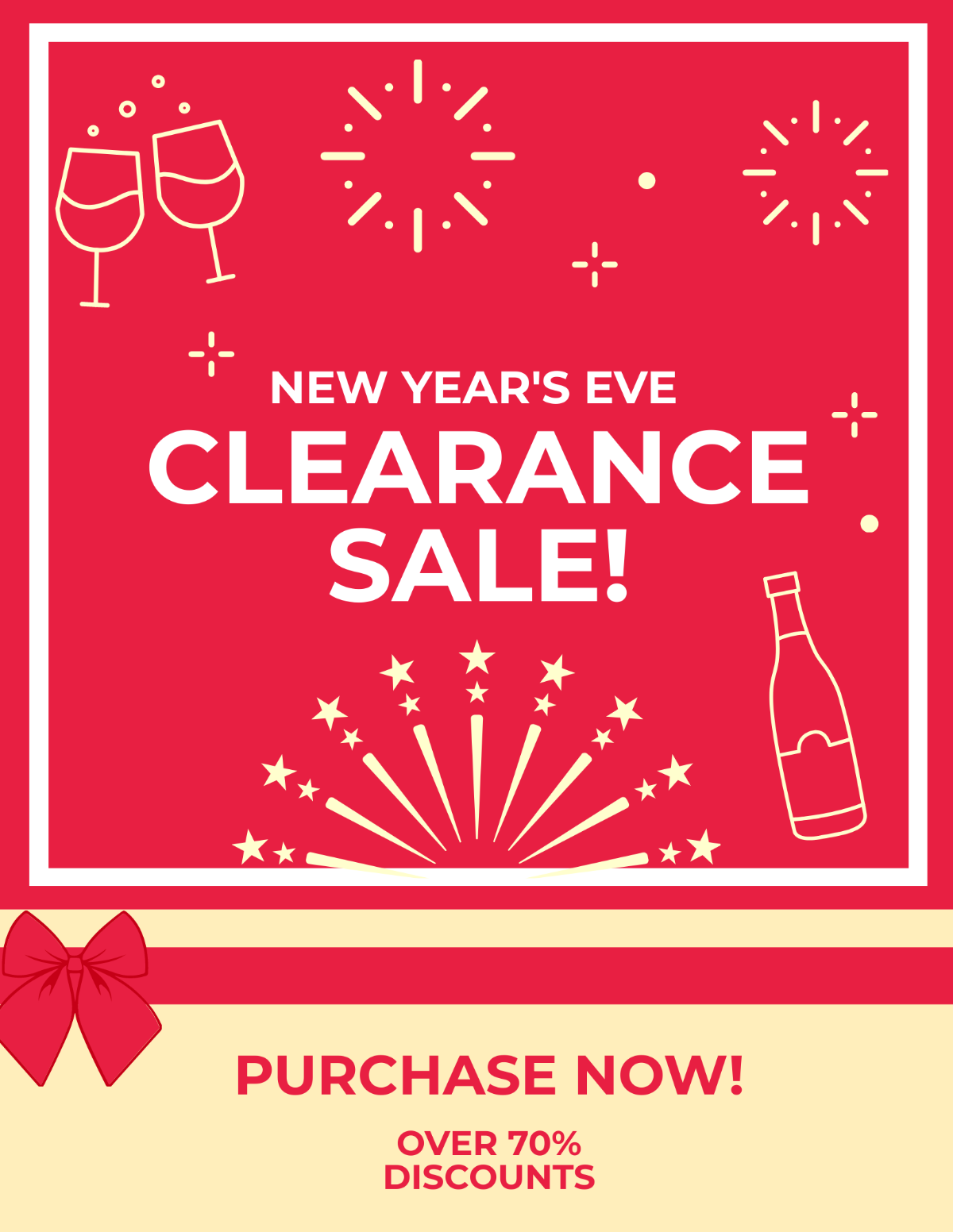 Sale New Year's Eve Flyer Template