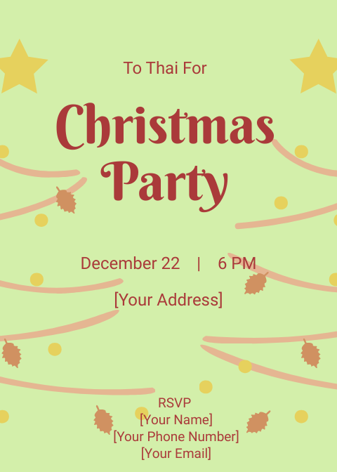 Holiday Christmas Party Invitation
