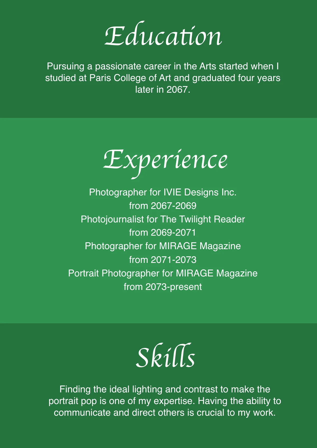 Free Basic Portrait Photography Portfolio Template to Edit Online