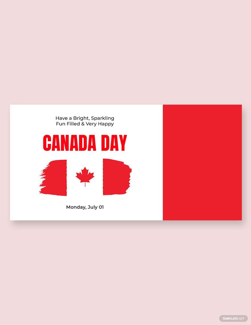 Free Canada Day Twitter Post Template