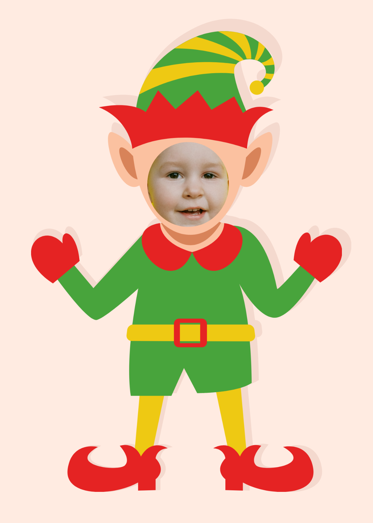 Christmas Elf For Photo Template - Edit Online & Download