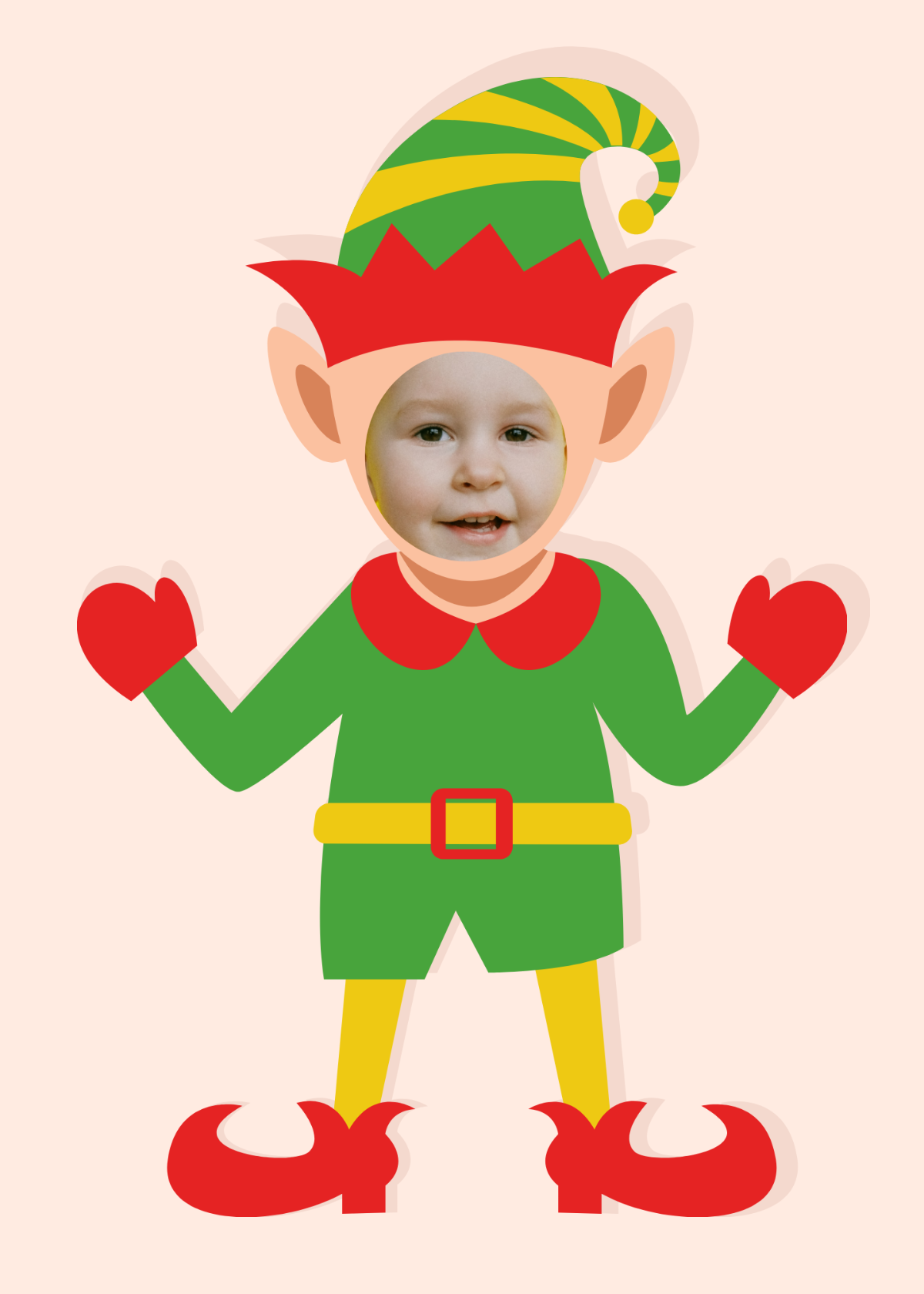 Christmas Elf For Photo Template