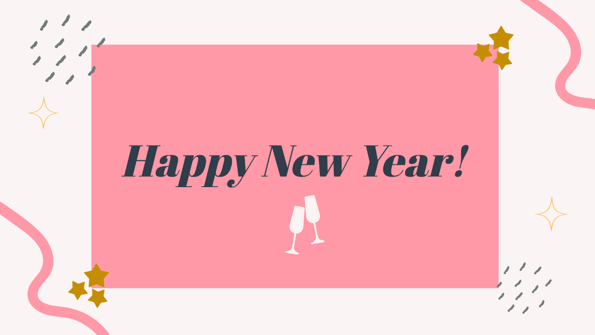 New Year's Eve Pink Background Template
