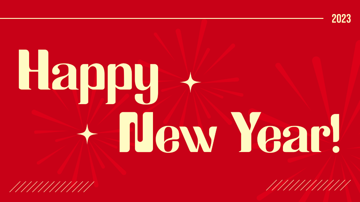 New Year's Eve Red Background Template