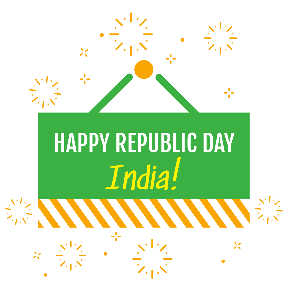 Free Republic Day Sign Vector Template