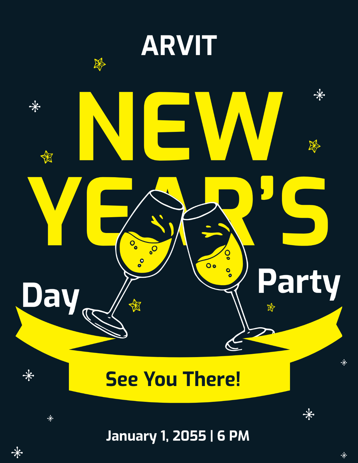 New Year's Day Event Flyer Template