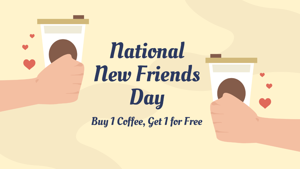 National New Friends Day Flyer Background Template