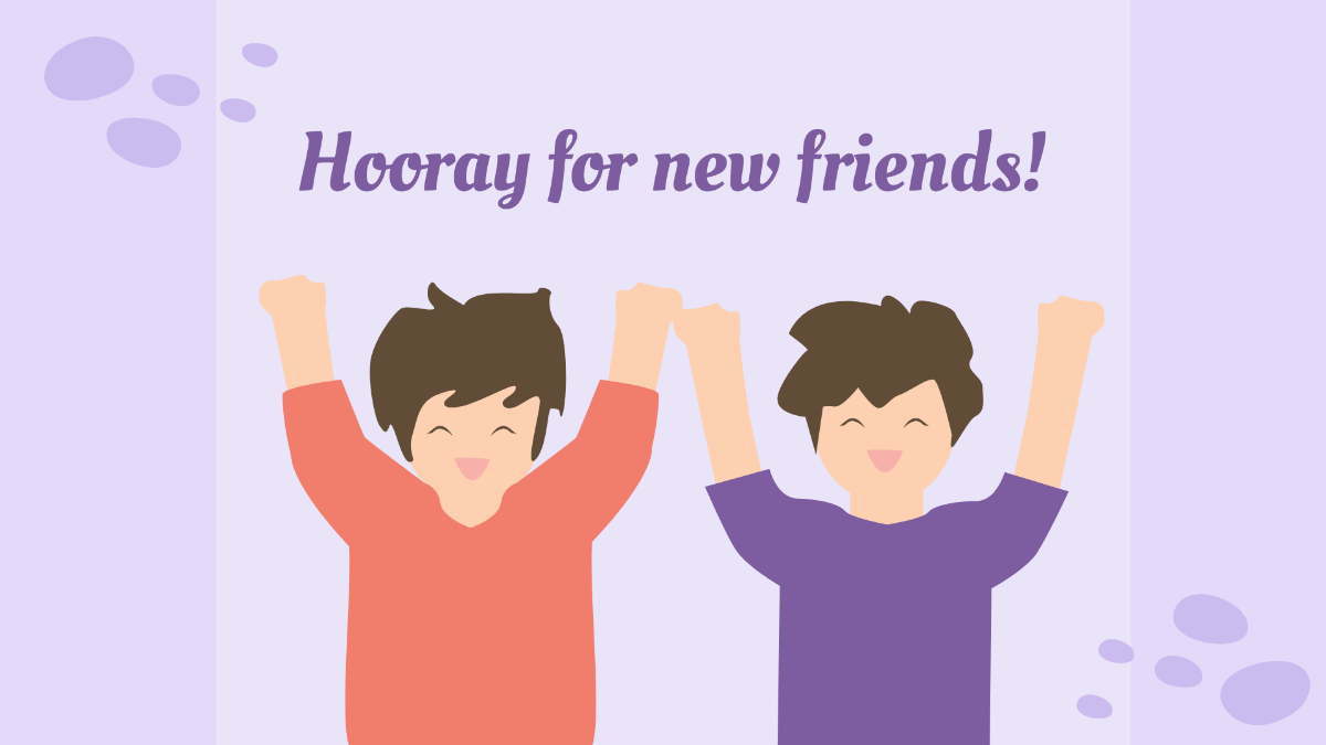 Happy National New Friends Day Background Template
