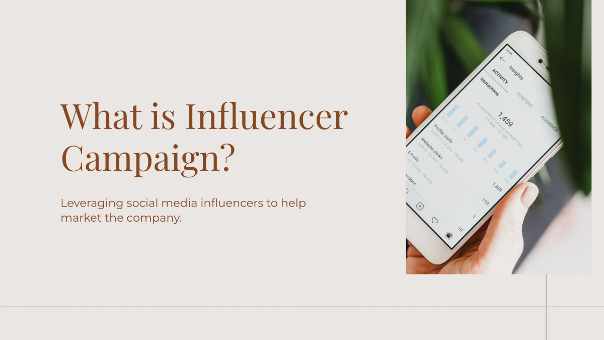 Free Influencer Marketing Presentation Template to Edit Online