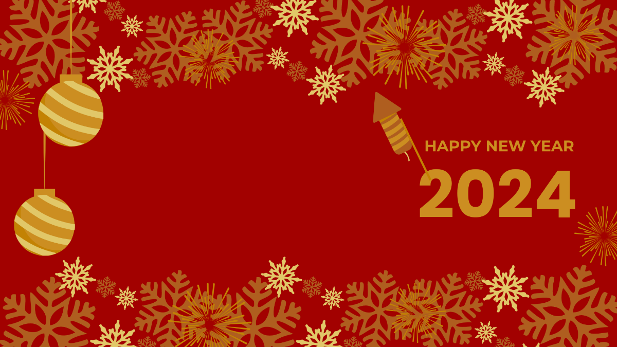 New Year's Day Red Background Template
