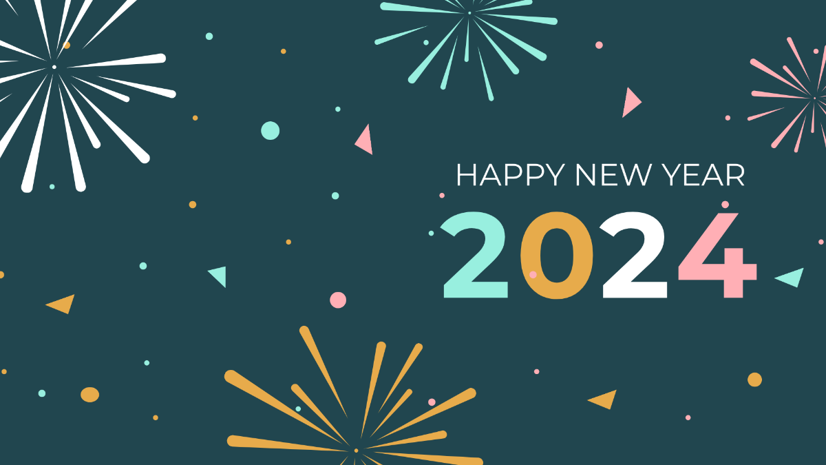 New Year's Day Vector Background Template