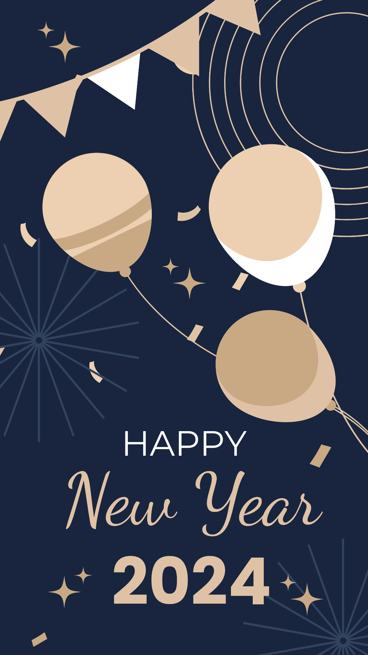 New Year's Day iPhone Background Template