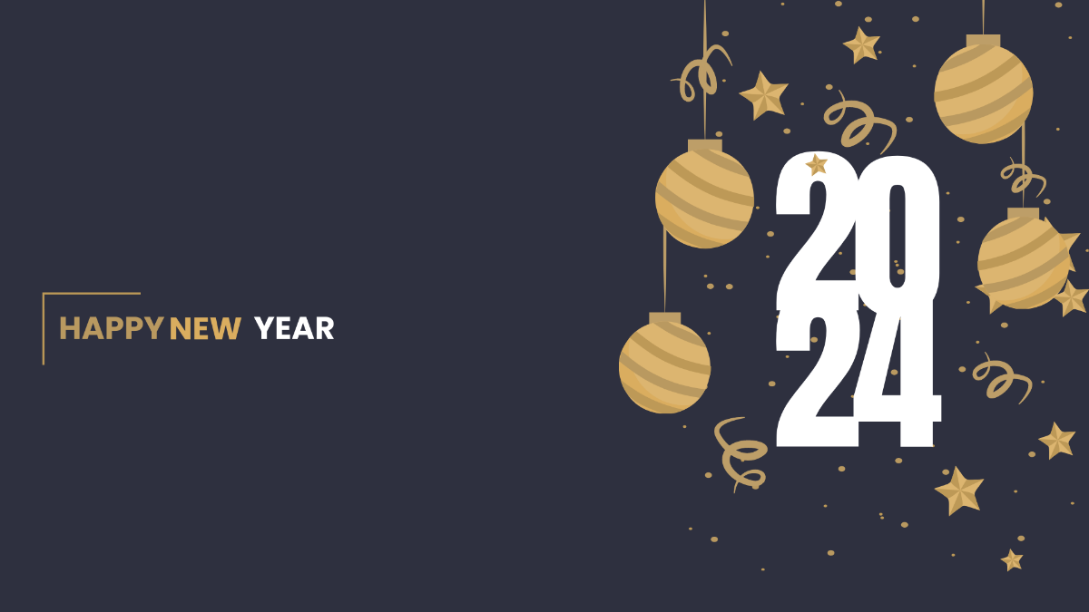 New Year's Day Zoom Background Template