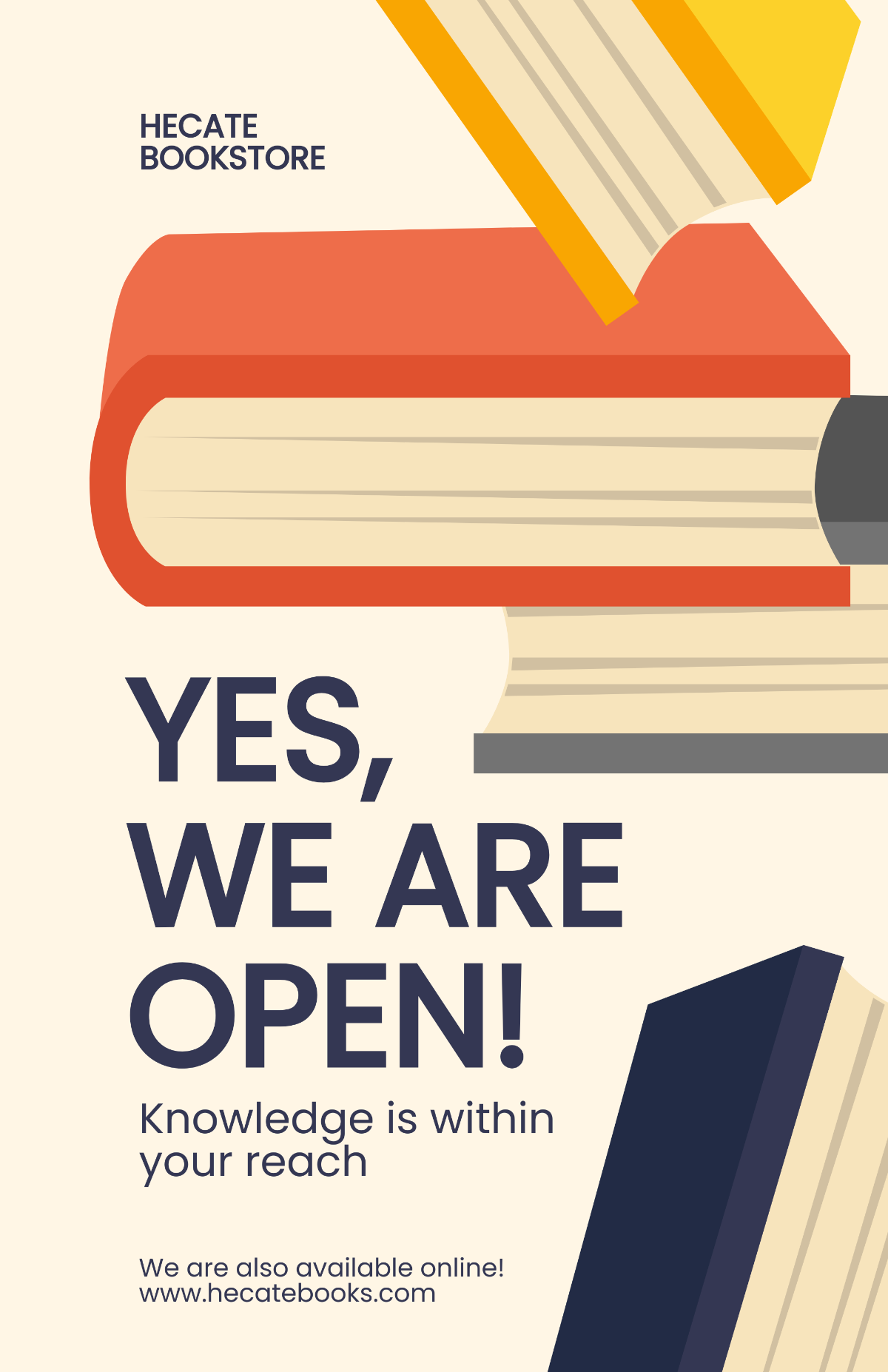 Yes We Are Open Poster Template