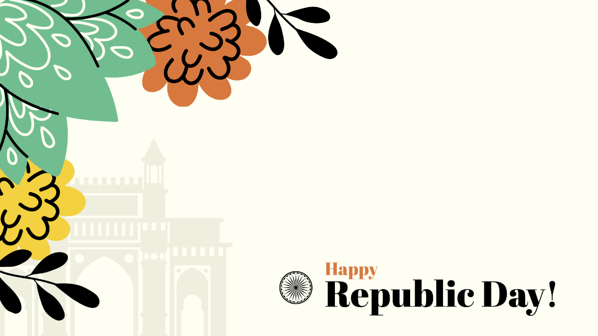 Republic Day Light Background Template