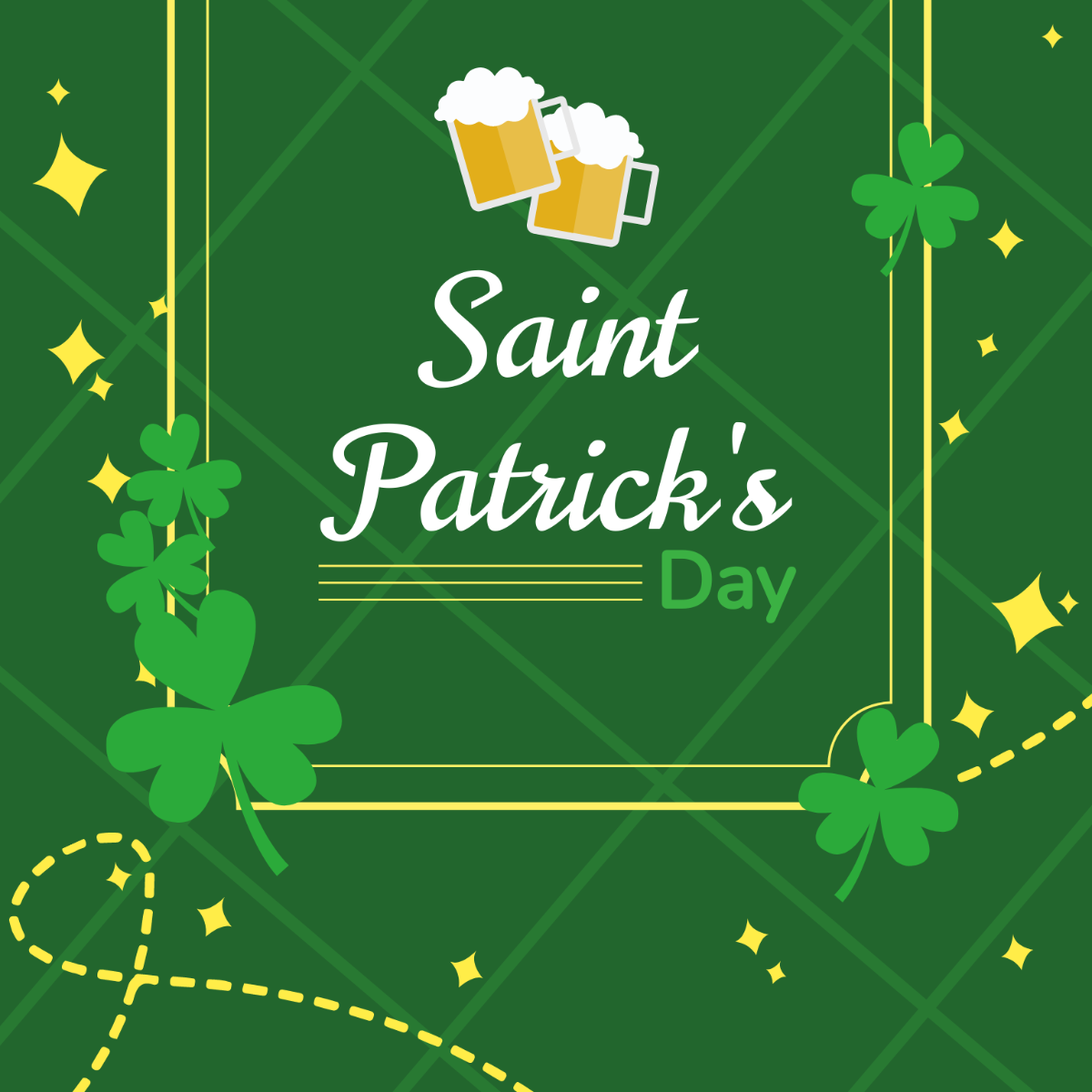 St. Patrick's Day Sign Vector Template