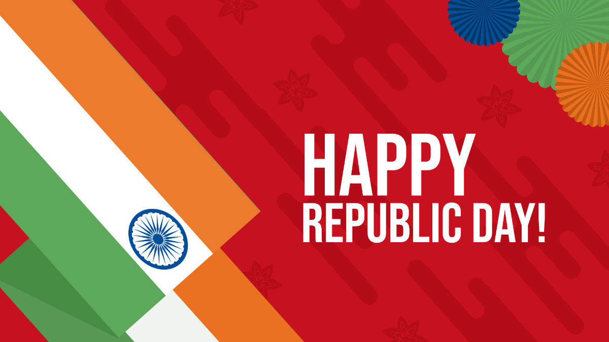 Republic Day Red Background Template