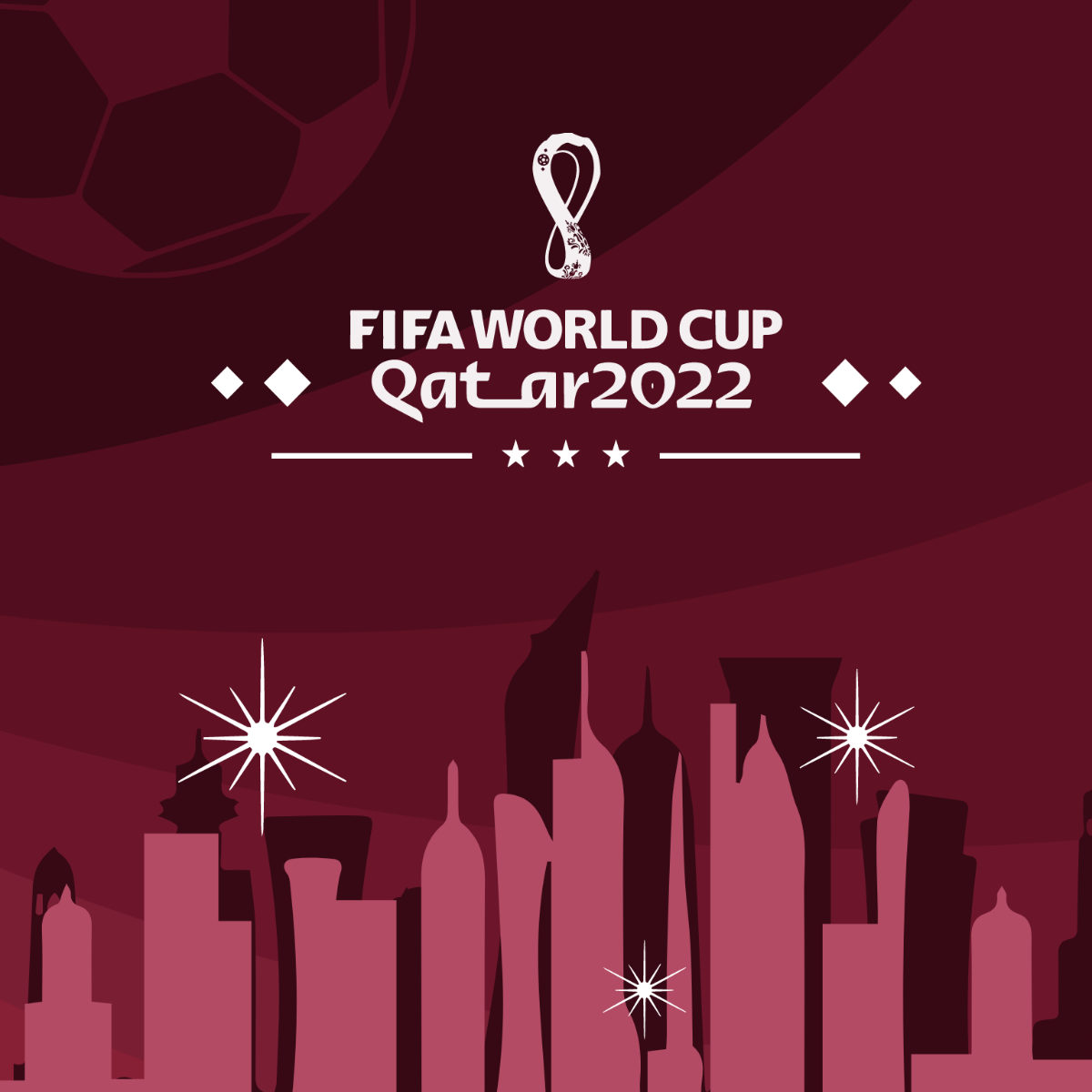Happy World Cup 2022 Illustration Template