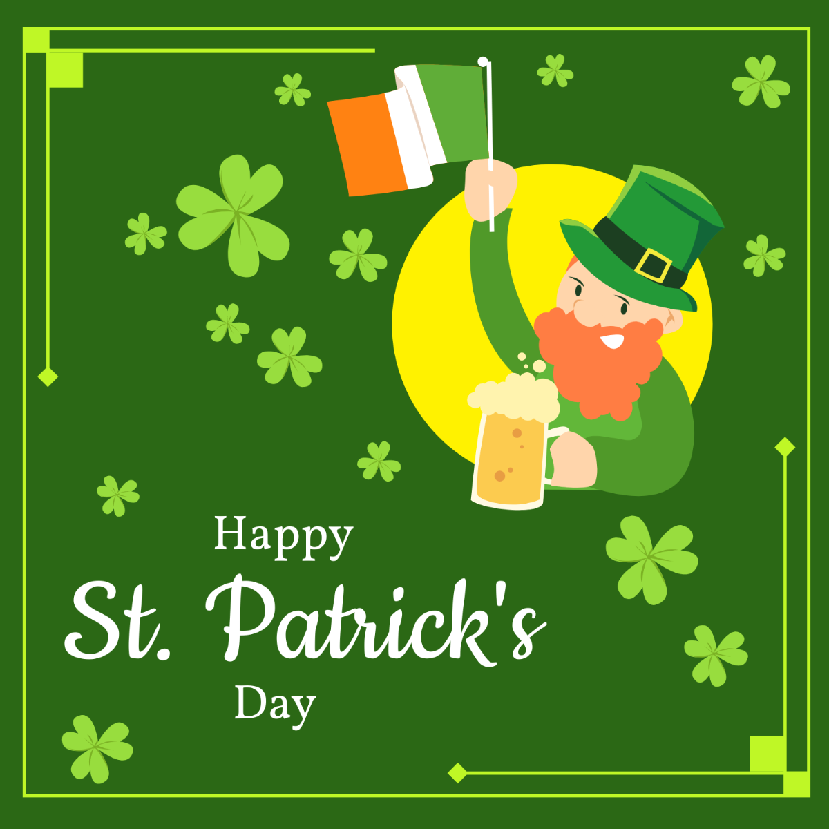 Happy St. Patrick's Day Illustration Template