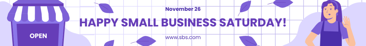 Small Business Saturday Website Banner Template