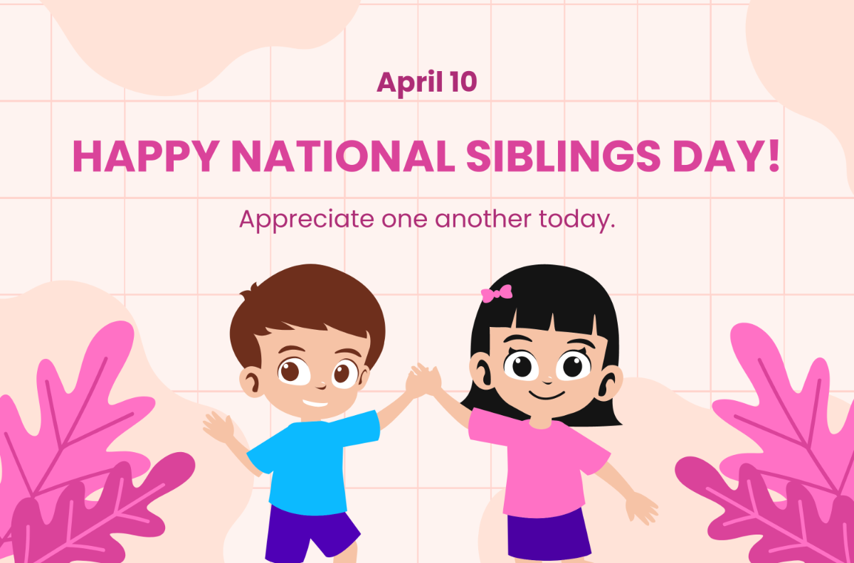 National Siblings Day Banner Template