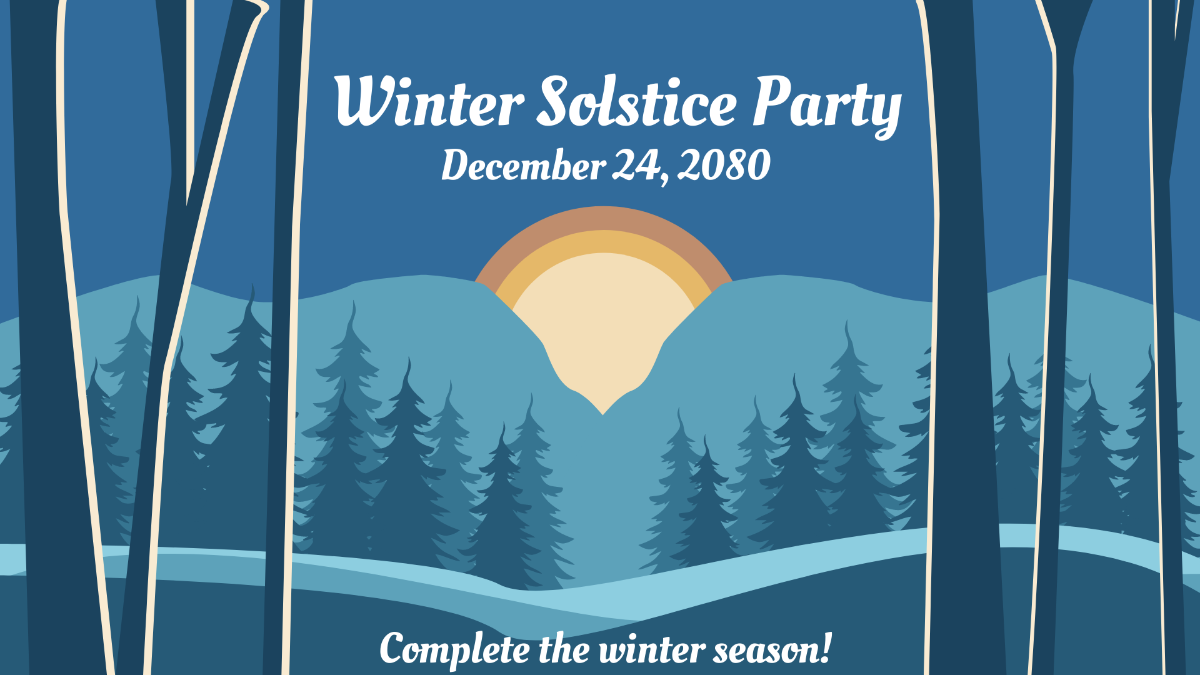 Winter Solstice Invitation Background Template