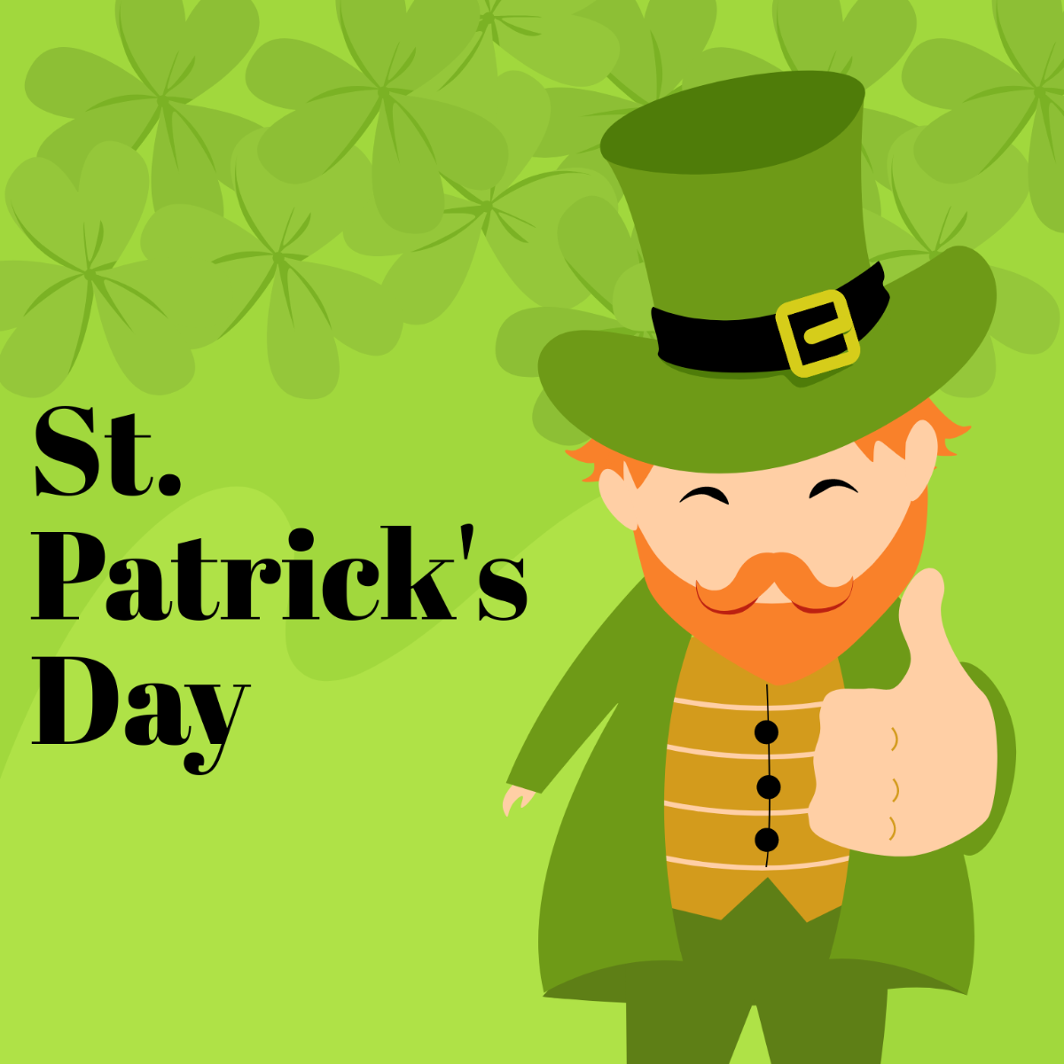 Free St. Patrick's Day Cartoon Vector Template