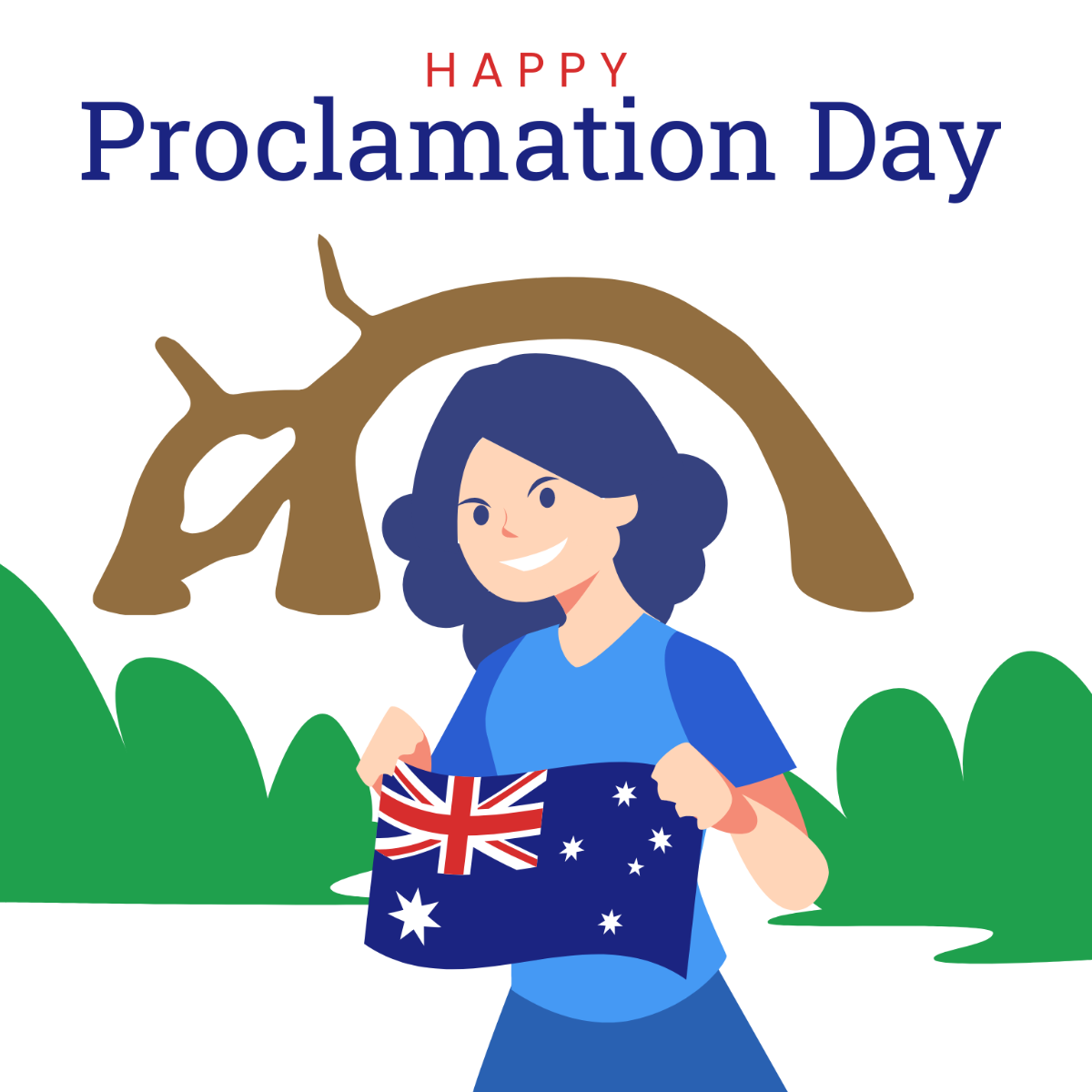 Free Happy Proclamation Day Illustration Template
