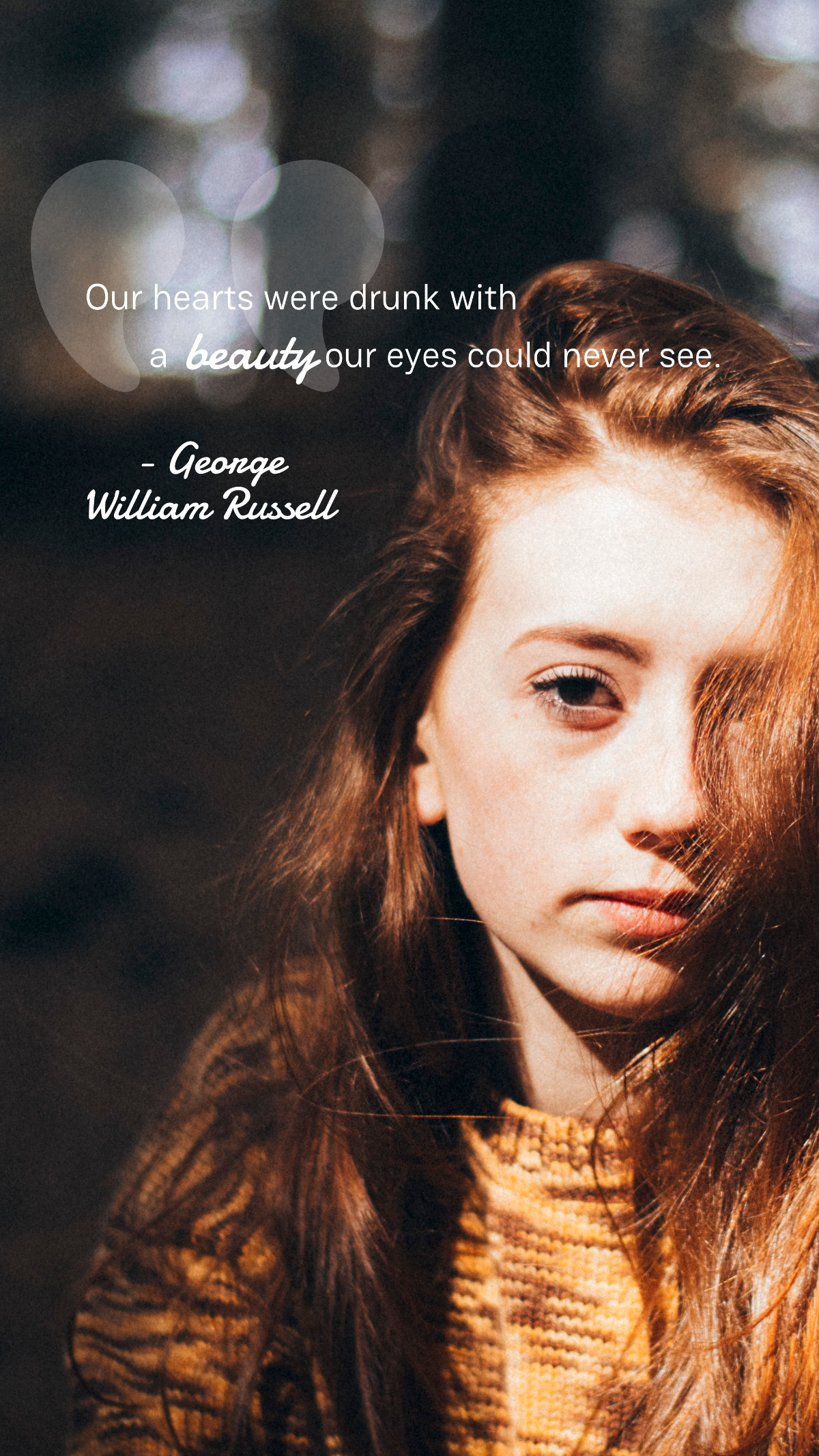 George William Russell - Our hearts were drunk with a beauty Our eyes could never see. Template