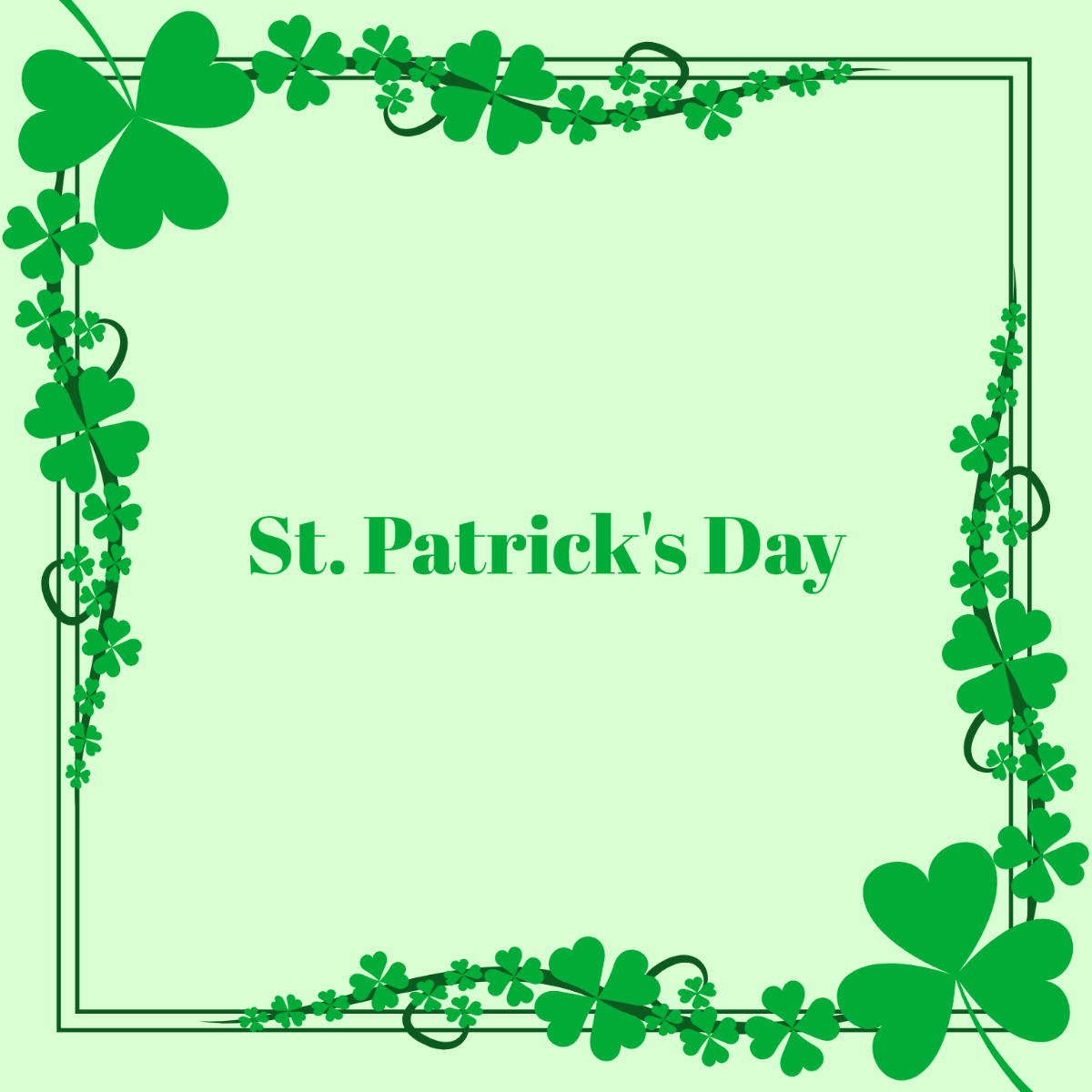 St. Patrick's Day Border Vector Template