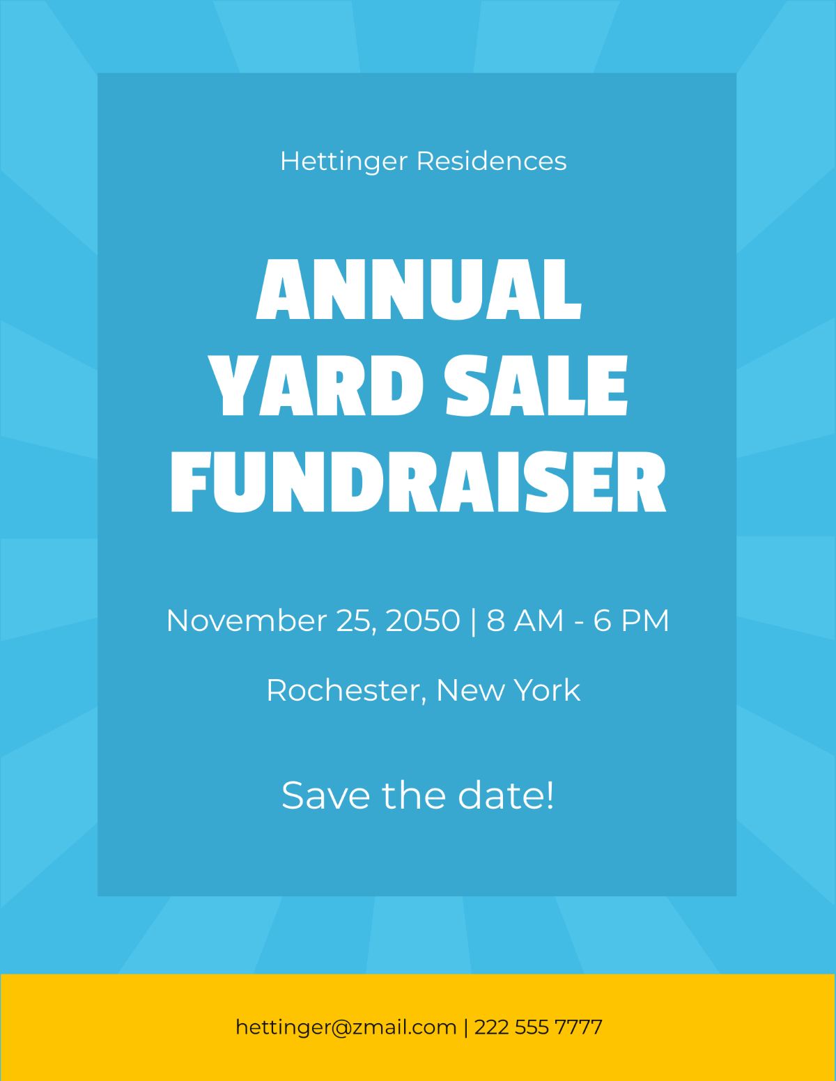 Yard Sale Fundraiser Flyer