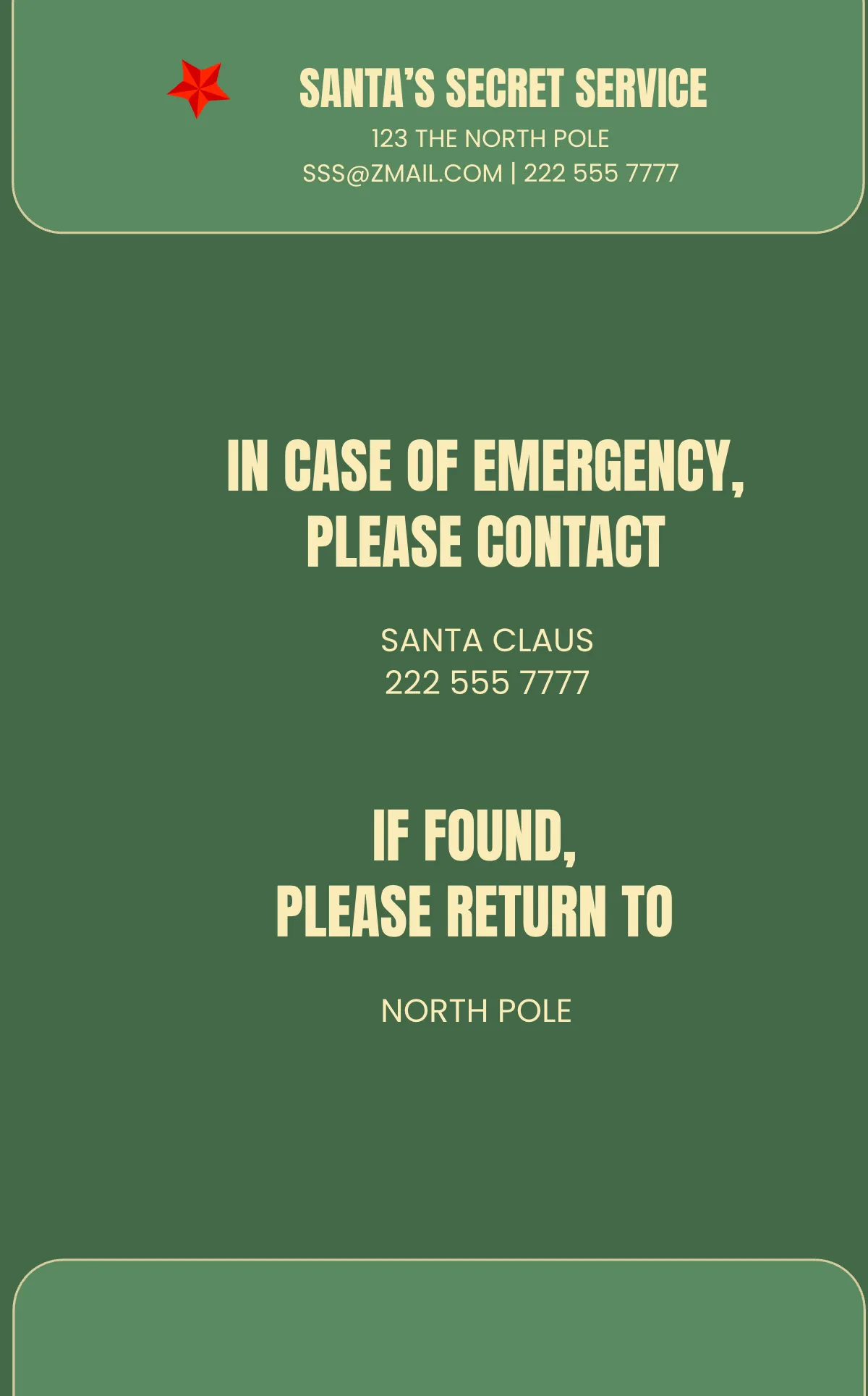 Free Elf ID Card Template to Edit Online